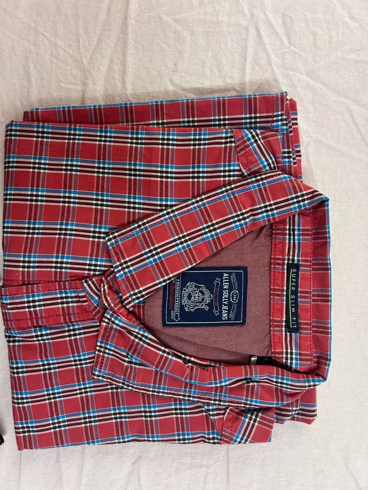 Allen Solly Plaid Slim Fit Shirt