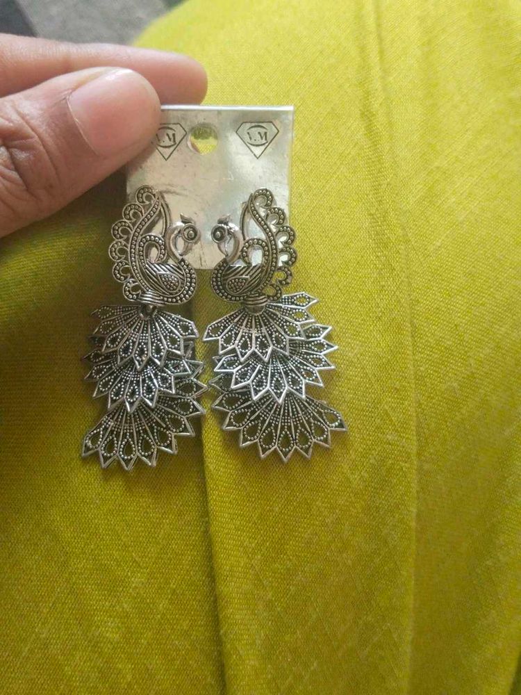 Exquisite Peacock Jhumka Earrings