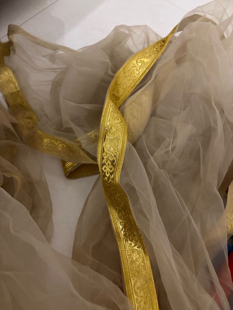 Elegant Dupatta with Gold Border