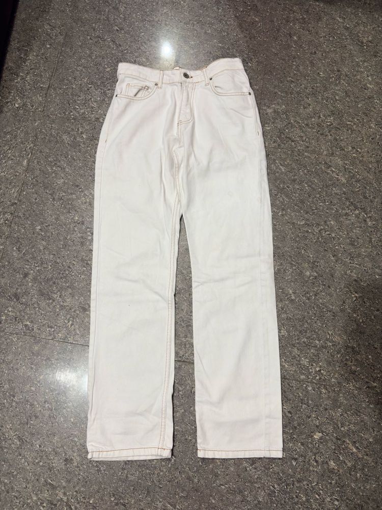 Trendyol off White Straight Jeans