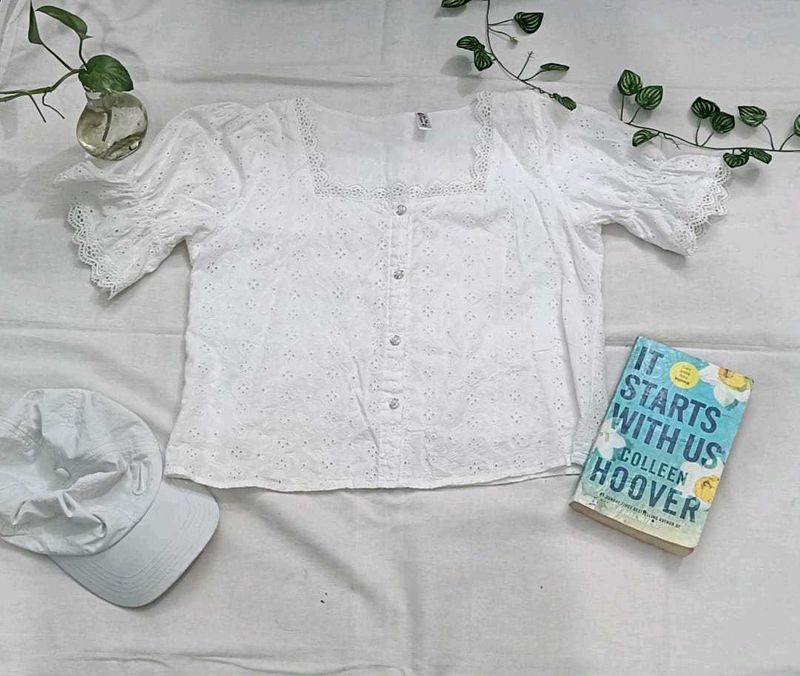 White Korean Top