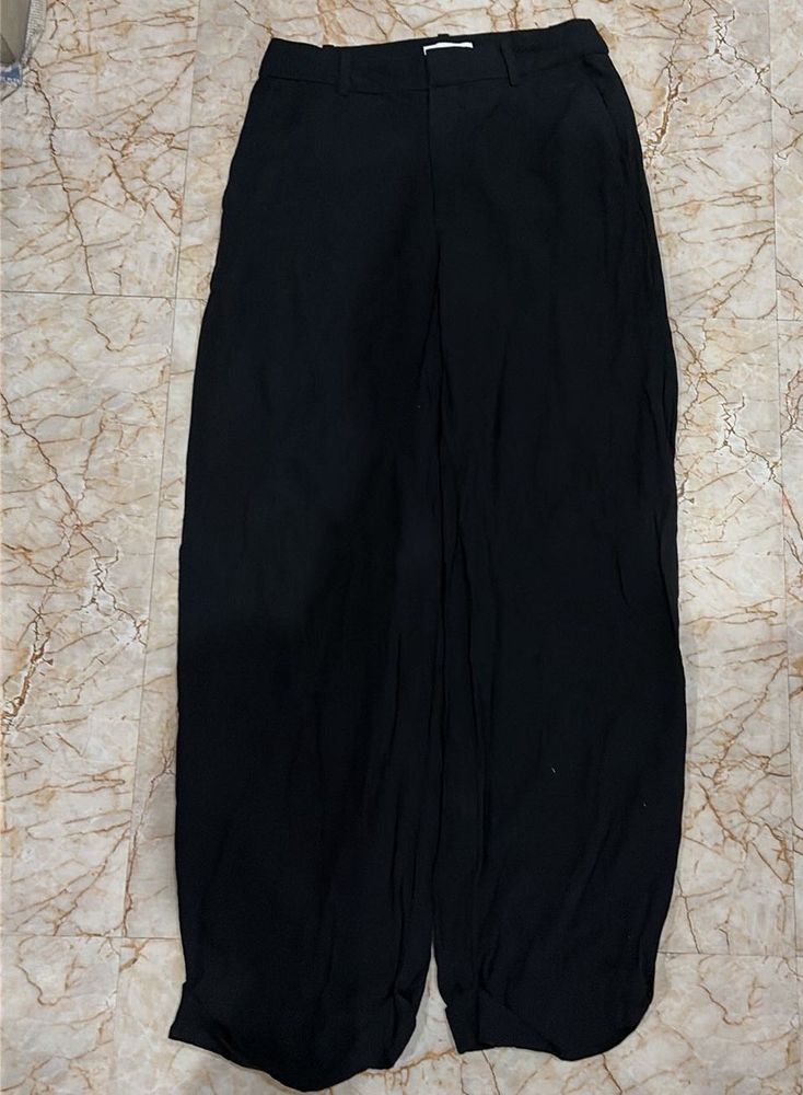 Black Wide-Leg Trousers