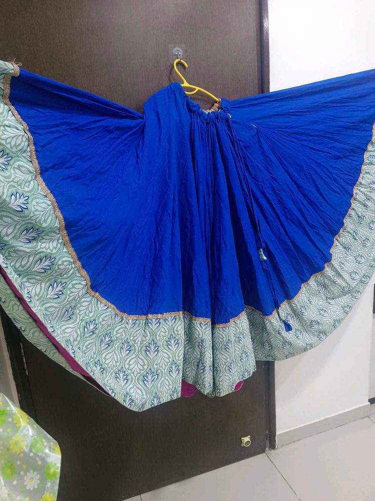 Blue Ethnic Skirt