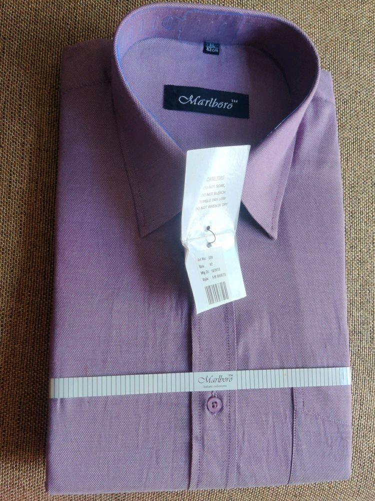 Purple Self Design Shirt