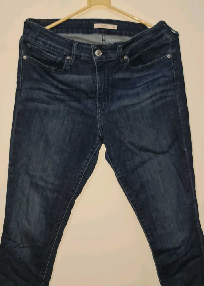 Classic Dark Wash Denim Jeans