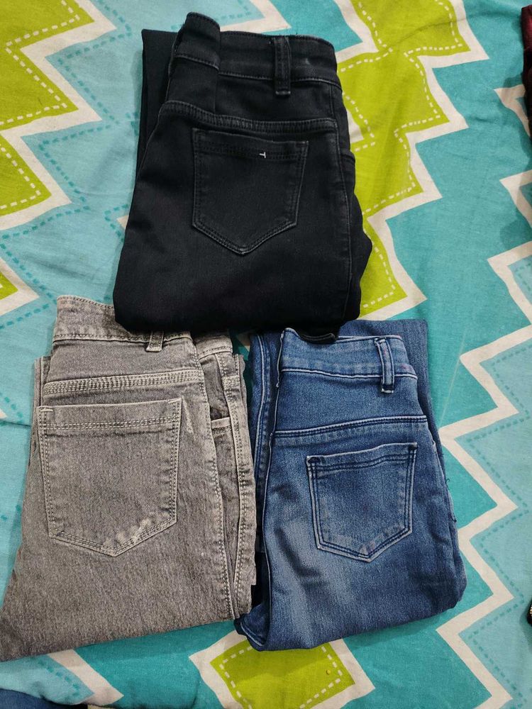Pack of 3 jeans for girls kids
