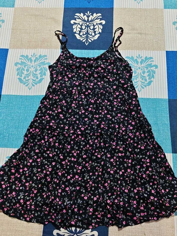 Korean Floral Mini Dress