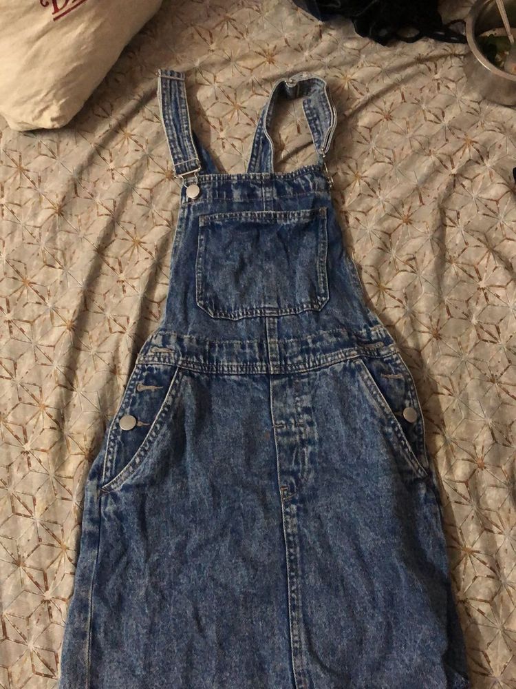 H&amp; M Denim Dungaree Jumpsuit