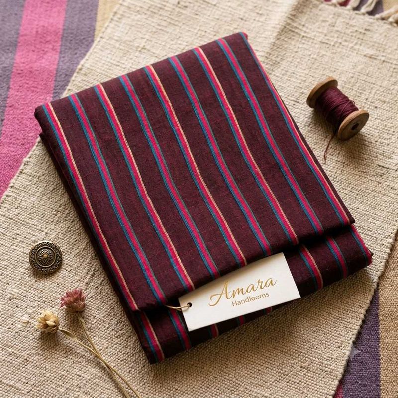 Amara Handlooms Striped Saree