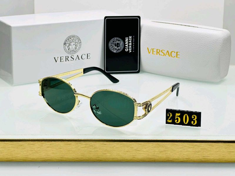 Versace Sunglasses - Gold Frame, Green Lenses