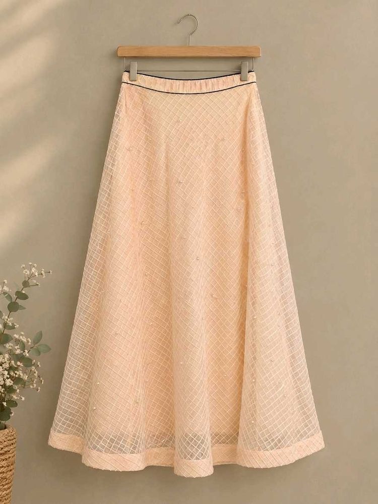 Elegant Peach Ethnic Skirt