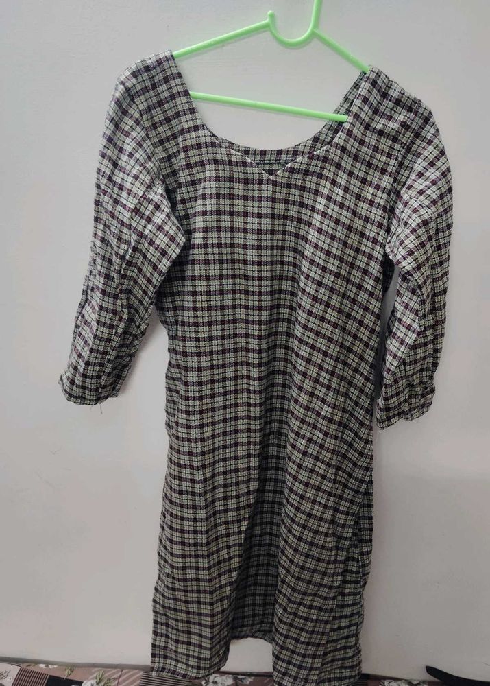 Chic Plaid Mini Dress