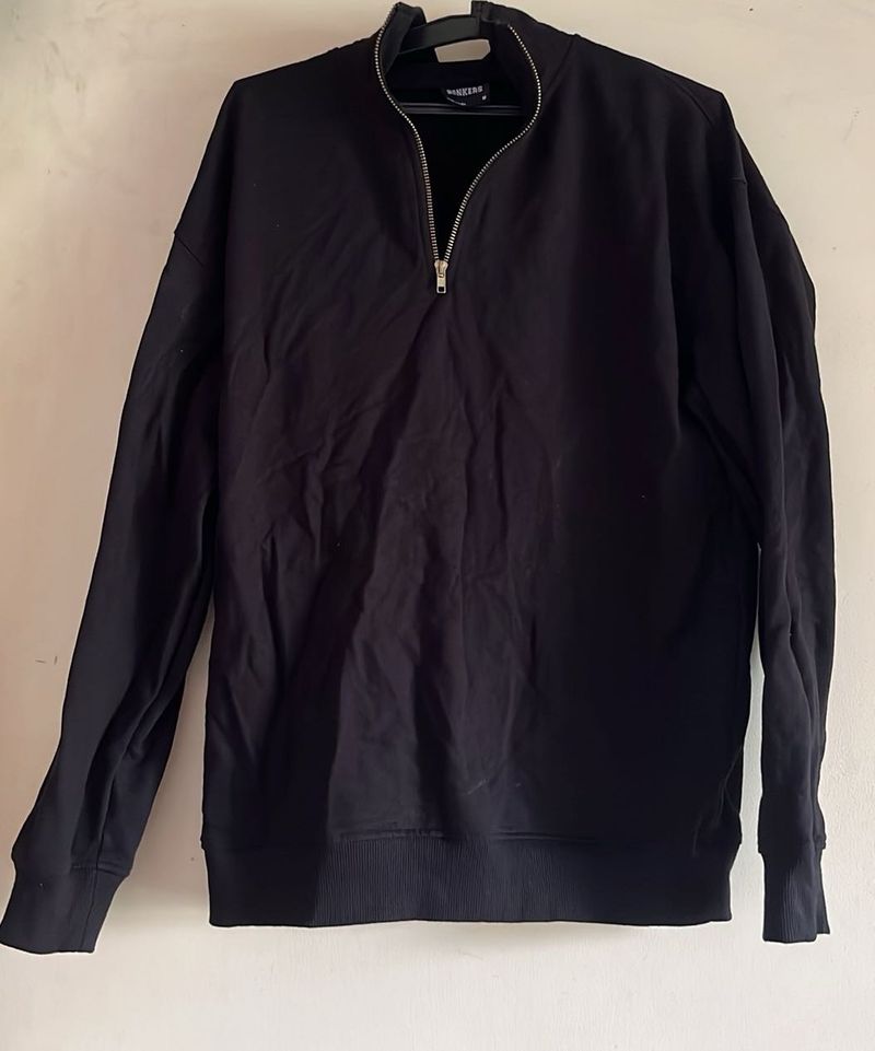 Black Zip-Up Sweatshirt