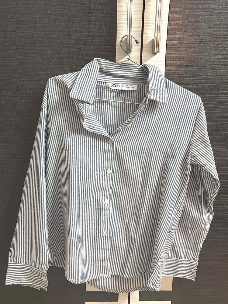 Classic Striped Button-Up Shirt