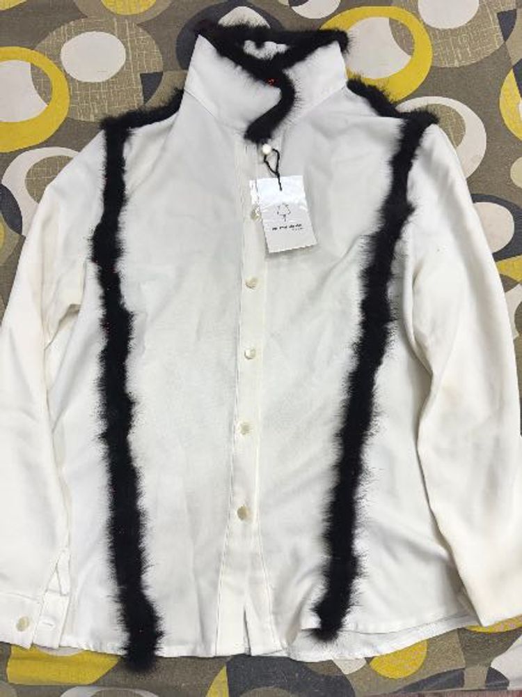 Chic White Fur Shirt