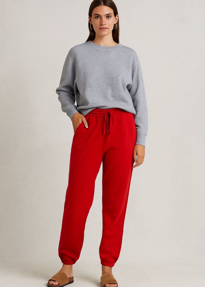 H&amp;M Red Fleece Trousers