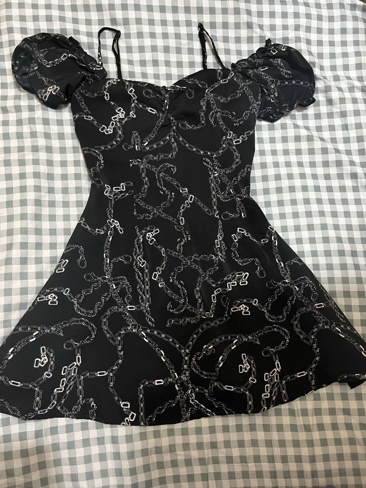 Chain Print Mini Dress