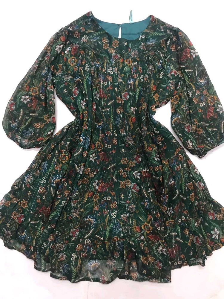 Boho Floral Print Dress