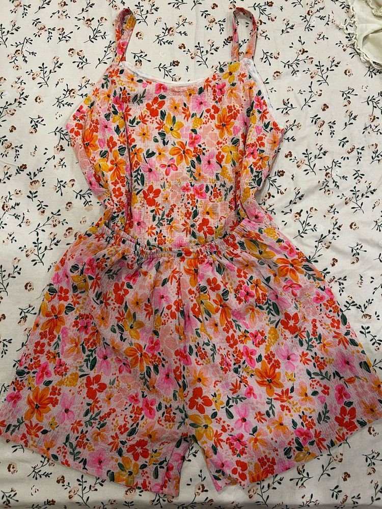 Floral Print Jumpsuit for Summers/Beach