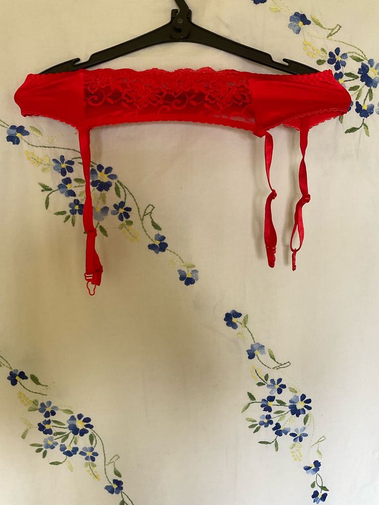 Red Lace Garter Belt