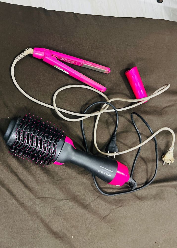 Hair Dryer Styler &amp; Straightener Set