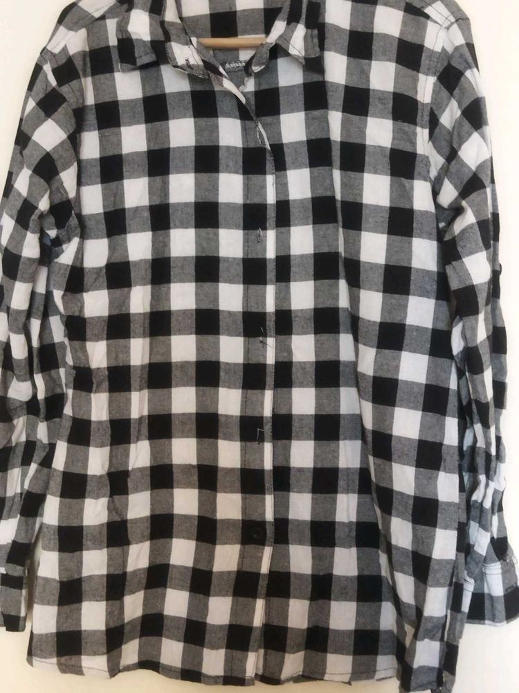 Checkered Black &amp; White Shirt