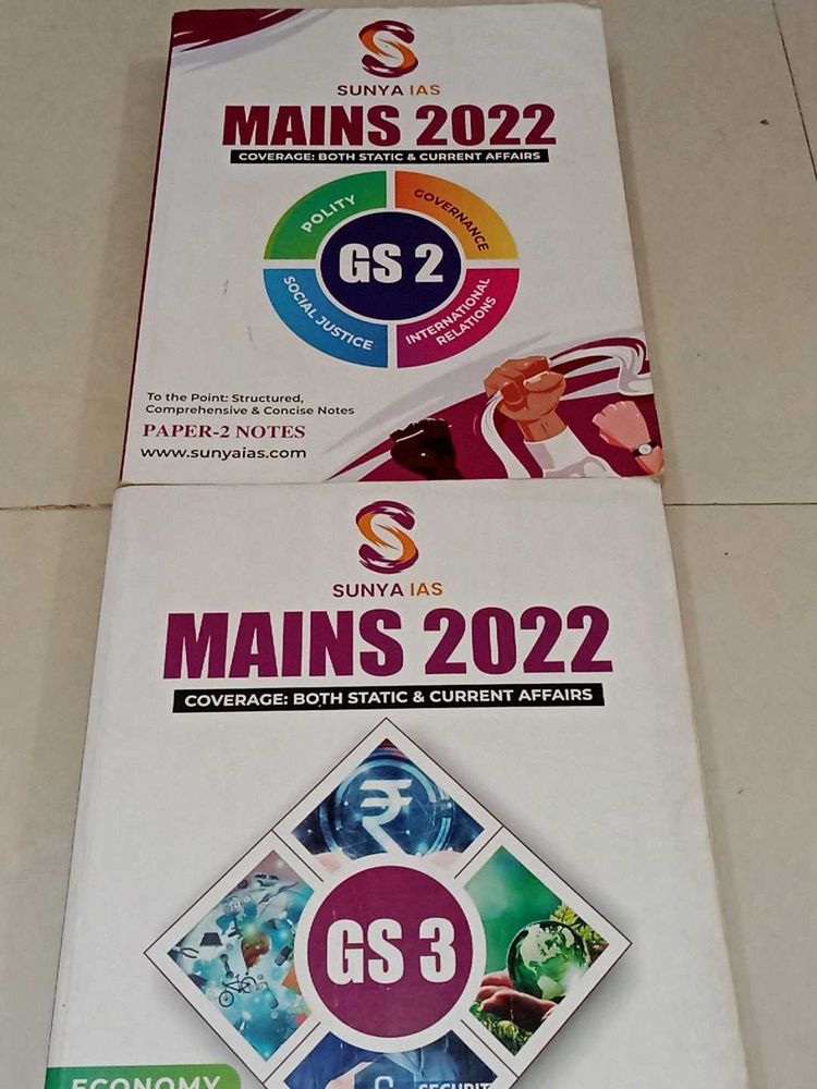 Sunya IAS Mains 2022 GS 2 &amp; 3 Notes + Freebie