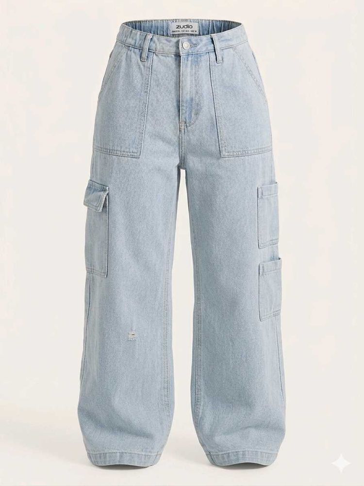 Cargo Pants Light Wash