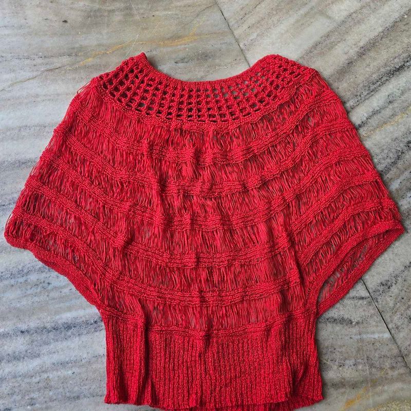 Red Crochet Top