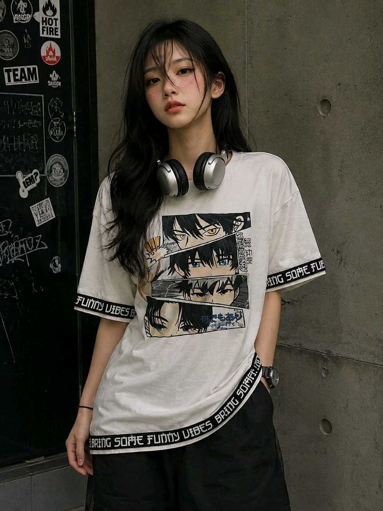 Anime Graphic Oversized T-Shirt
