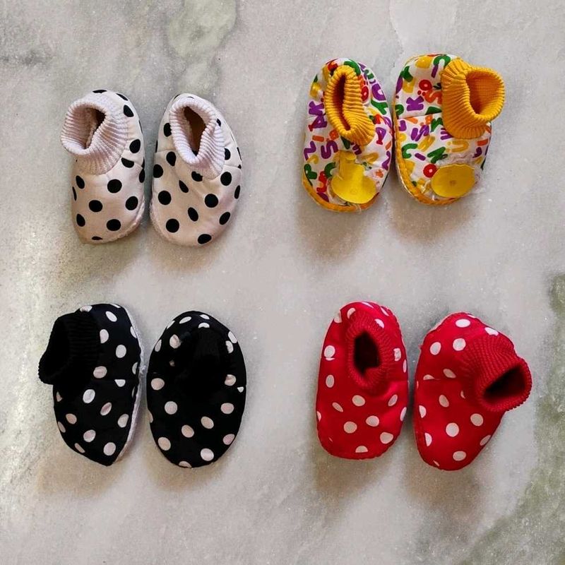 Adorable Baby Booties - Set of Four - Unisex