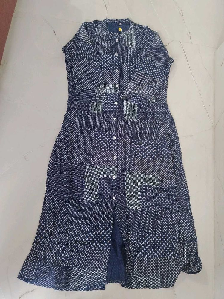 Blue Patchwork Kurta