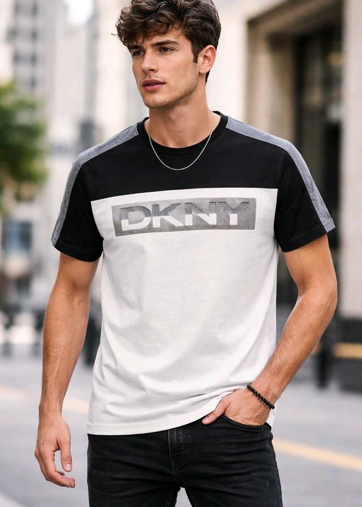 DKNY Color Block Crew Neck Tee
