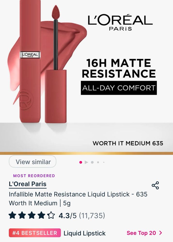 L'Oreal Infallible Matte Liquid Lipstick