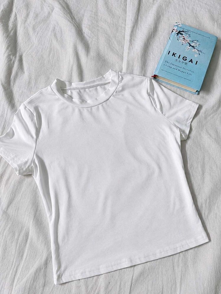 (Savana) white basic fitted Top 🤍