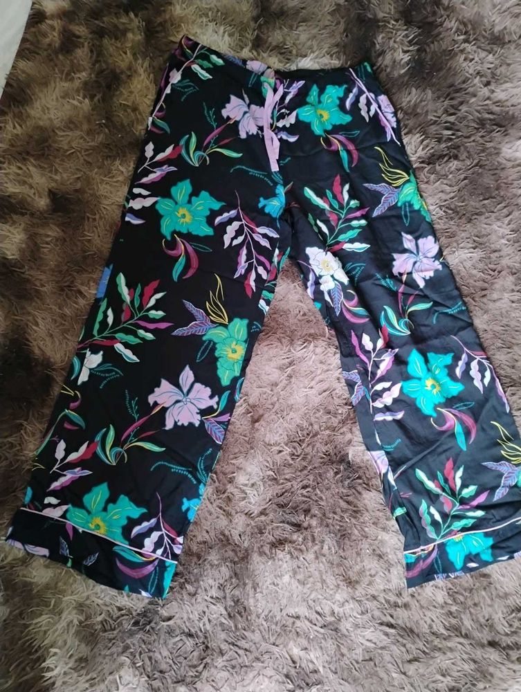 Plus Size Colorful Floral Print Pajama Pants