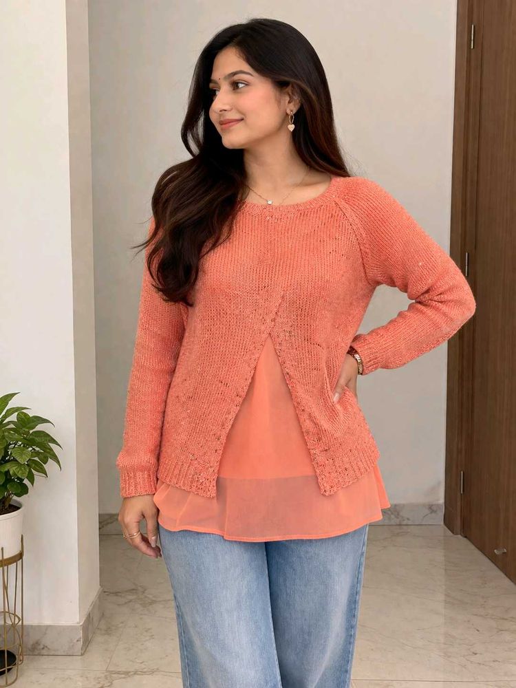sequins embalissed top