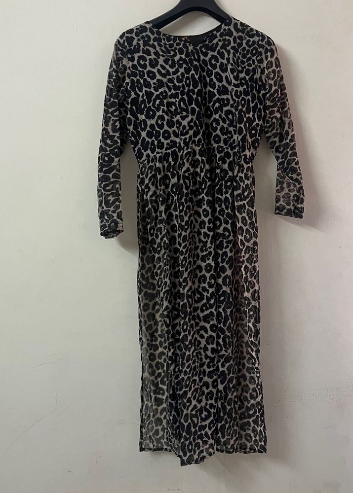 Leopard Print Nyraa cut kurti