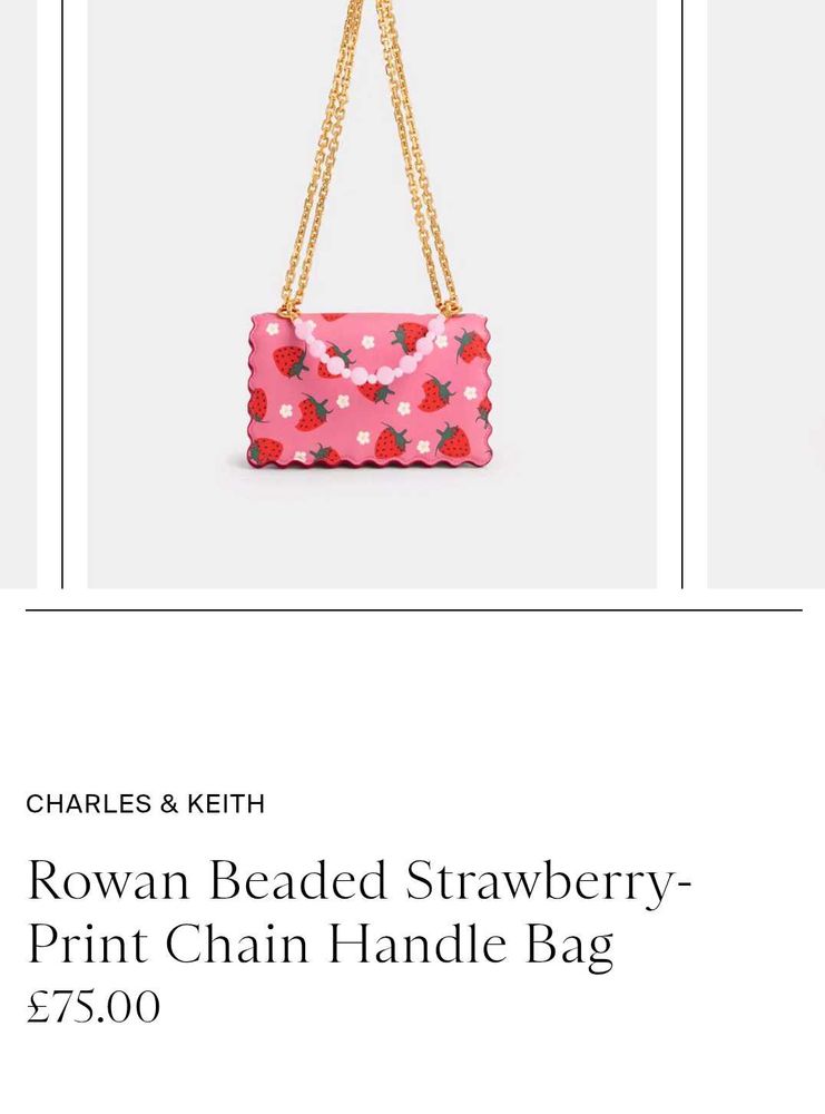Authentic Charles &amp; Keith Strawberry Chain Bag