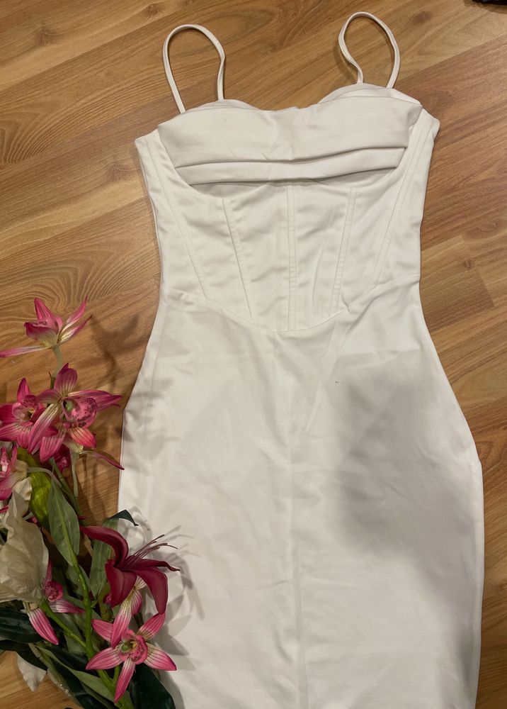 White MIDI Bodycon Dress
