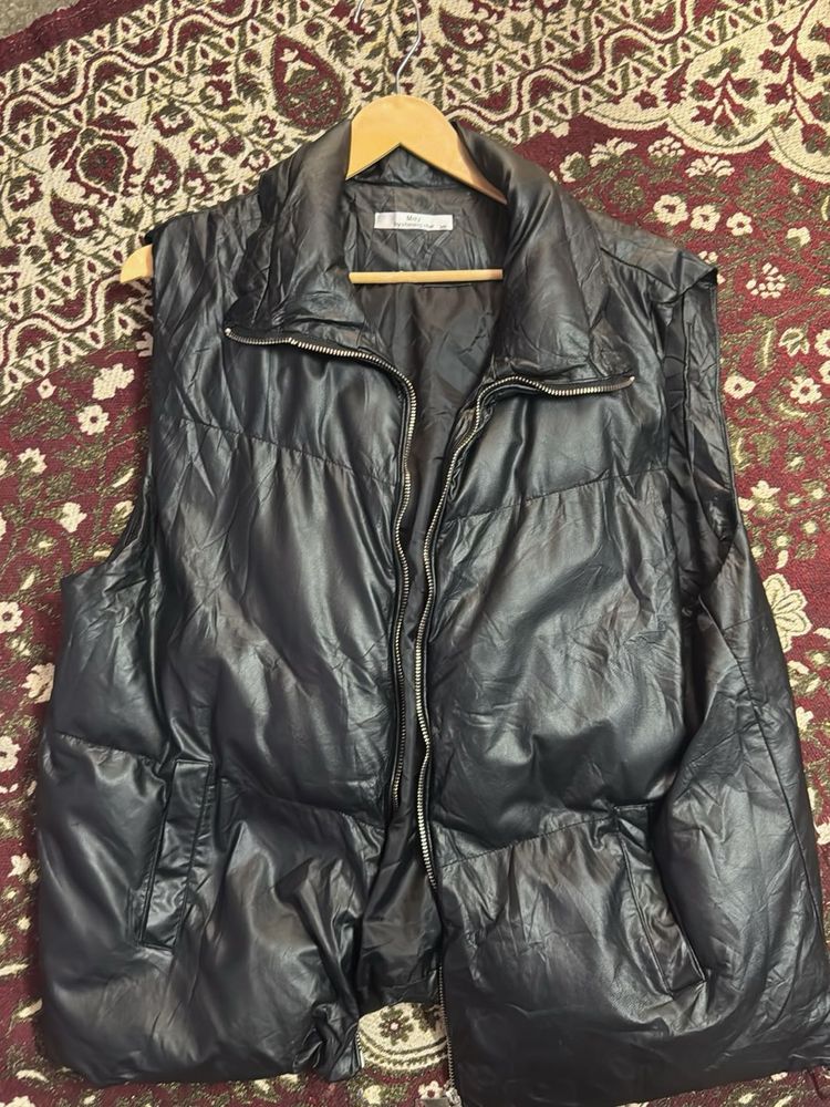 Mango Black Puffer Vest