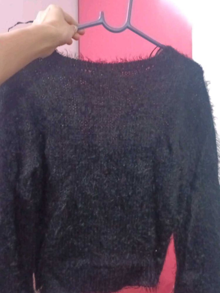 Cozy Black Knit Sweater