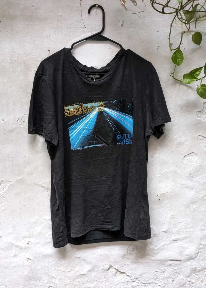 Black Graphic Print T-Shirt