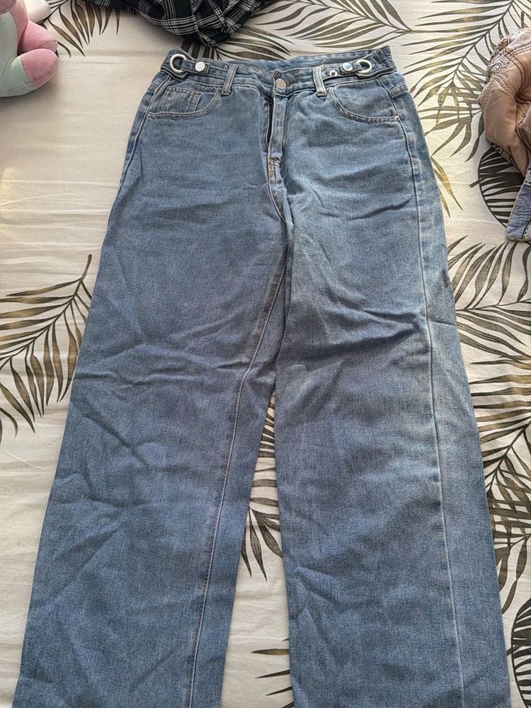 Wide Leg Denim Jeans