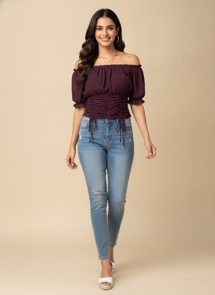 Chic Ruffled Off-Shoulder Top