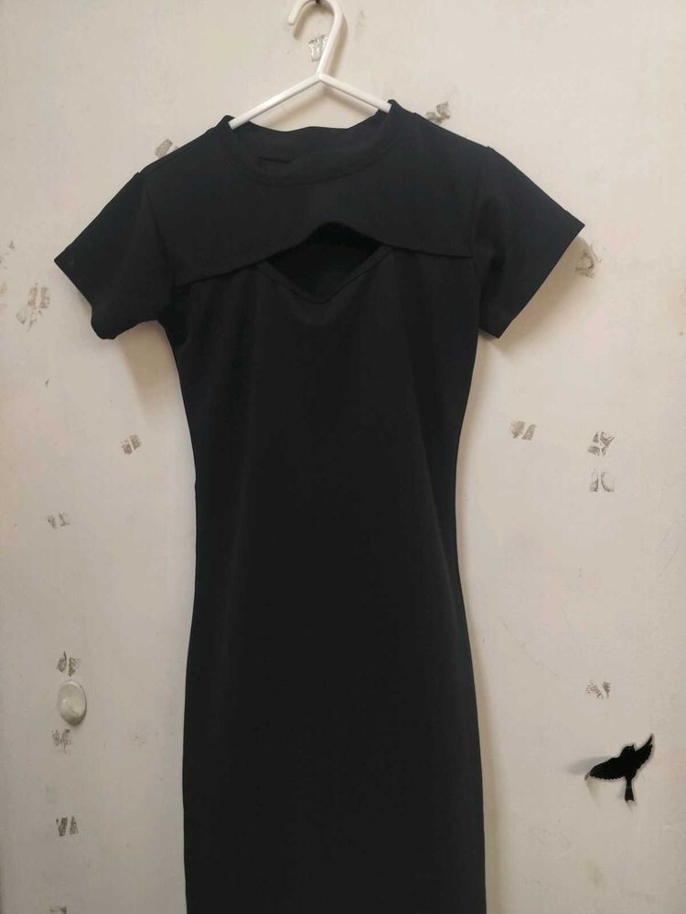Chic Black Cut-Out Mini Dress