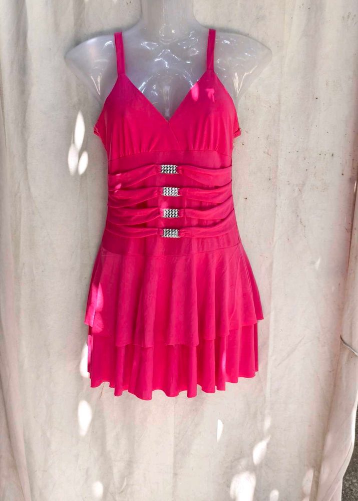 3110. Hot Pink Embellished Mini Dress
