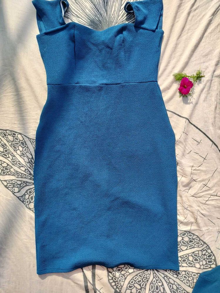 Stylish Blue Bodycon Mini Dress