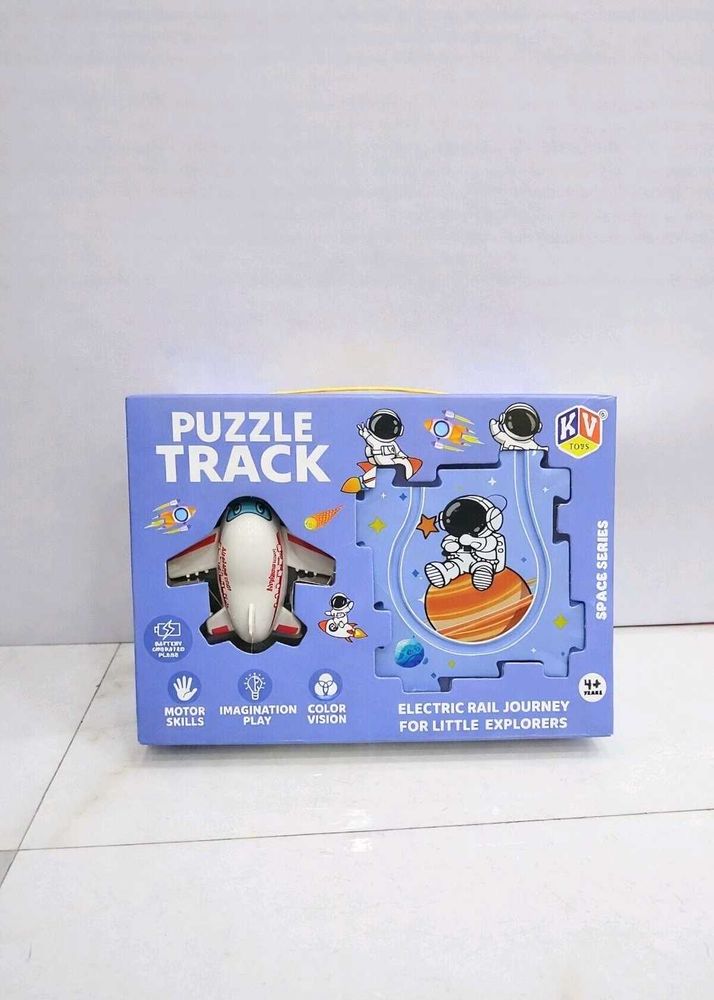 Space Puzzle Track Toy with Electric Vehicle – DIY