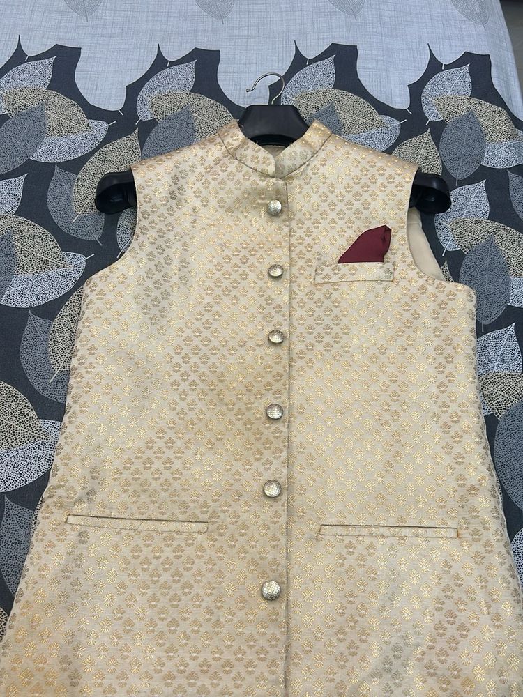 Elegant Gold Brocade Vest